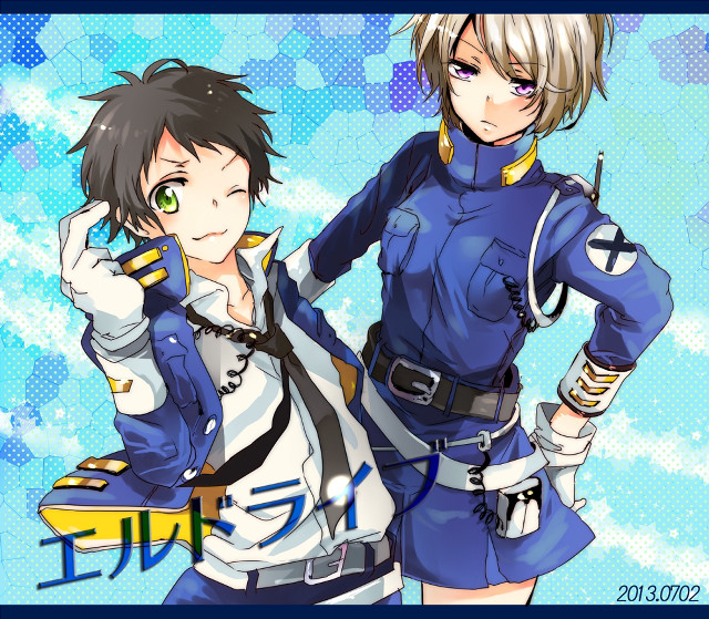 Anime characters posing picture together free wallpaper - medium preview image