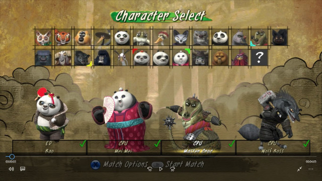 Animated pandas character select screen free wallpaper - medium preview image