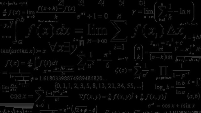 Black background white writing numbers free wallpaper - medium preview image