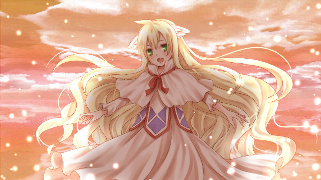 Blonde woman white dress red free wallpaper - medium preview image