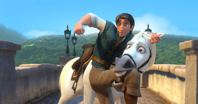 Man riding white horse bridge free wallpaper - medium preview image