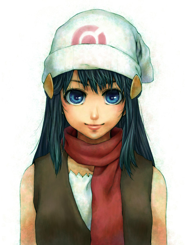 Girl hat scarf drawing head free wallpaper - medium preview image