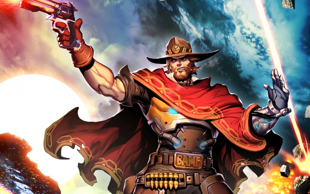 Man hat gun flame sky free wallpaper - medium preview image