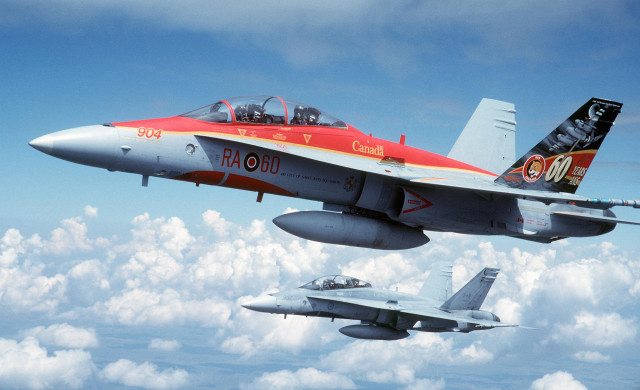 Fighter jets clouds sky birds free wallpaper - medium preview image