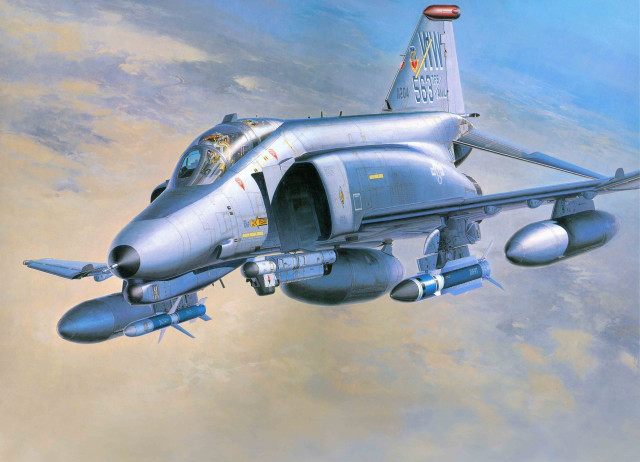 Fighter jet flying sky clouds #8 free wallpaper - medium preview image
