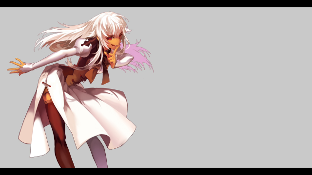 Woman white dress pink hair free wallpaper - medium preview image