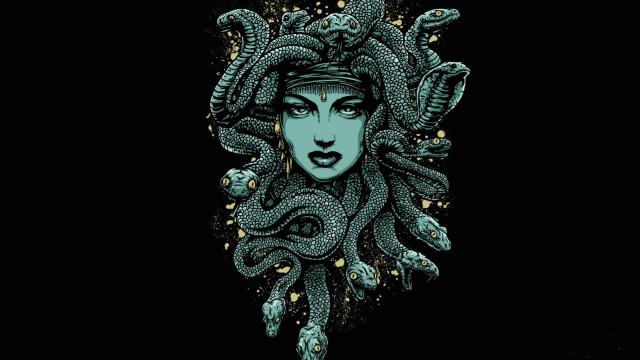 Woman snake head tentacles mystical free wallpaper - medium preview image