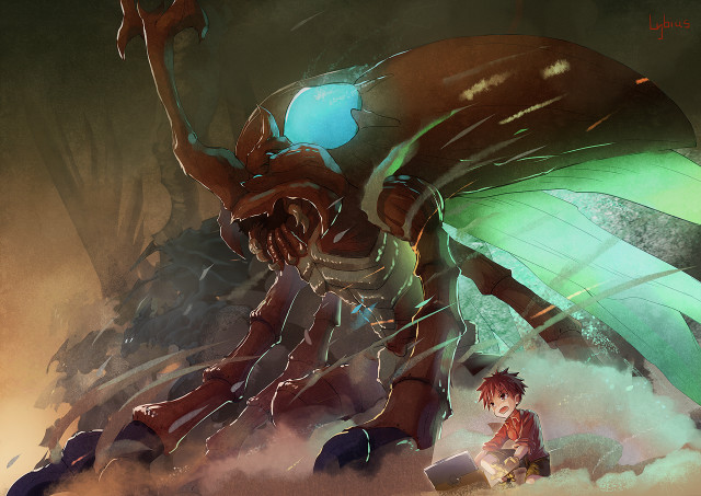 Cartoon character insect boy foreground free wallpaper - medium preview image