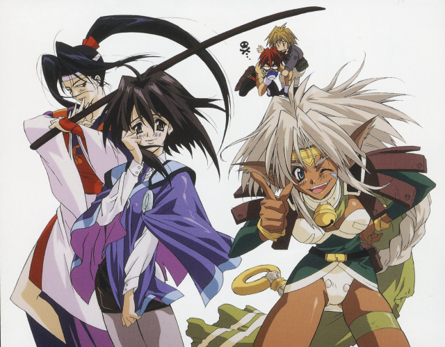 Anime characters swords group action #3 free wallpaper - medium preview image