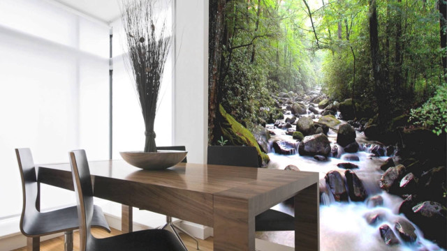 Dining room table vase river free wallpaper - medium preview image