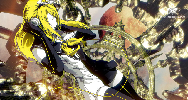 Anime character yellow hair black free wallpaper - medium preview image