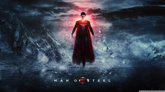 Superman storm mountain night starry free wallpaper - medium preview image