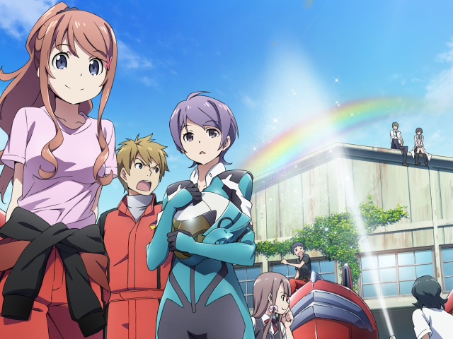 People building rainbow sky group free wallpaper - medium preview image