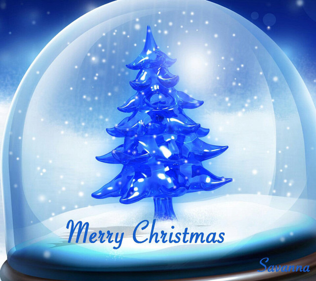 Snow globe christmas tree snow free wallpaper - medium preview image