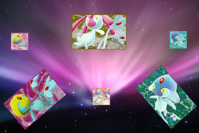 Pokemon purple background stars light free wallpaper - medium preview image