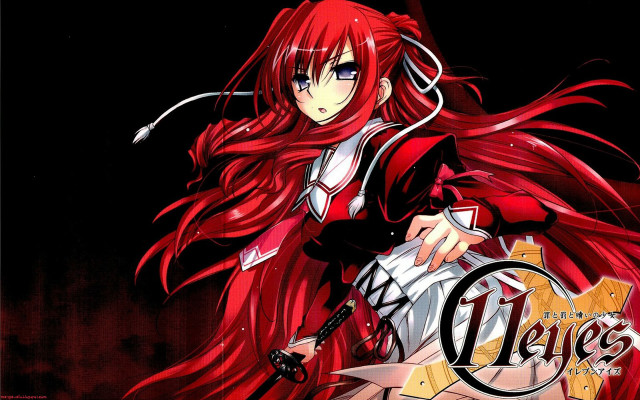 Anime character long red hair #2 free wallpaper - medium preview image
