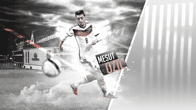 Soccer player kicking ball cloudy #2 free wallpaper - medium preview image