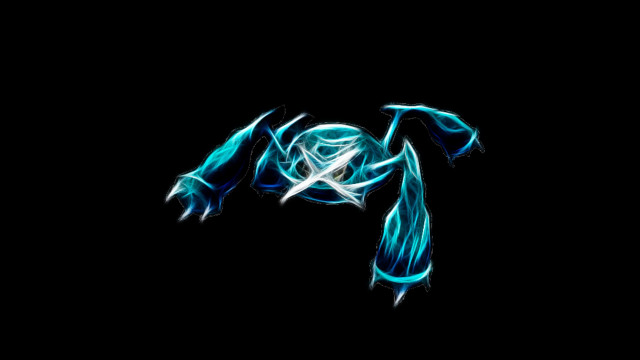 Blue white abstract black background #2 free wallpaper - medium preview image