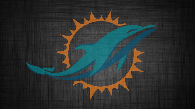 Miami dolphins logo blue orange free wallpaper for desktop - medium preview image