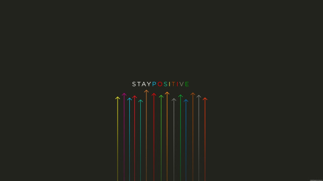 Black background arrows stay positive free wallpaper - medium preview image