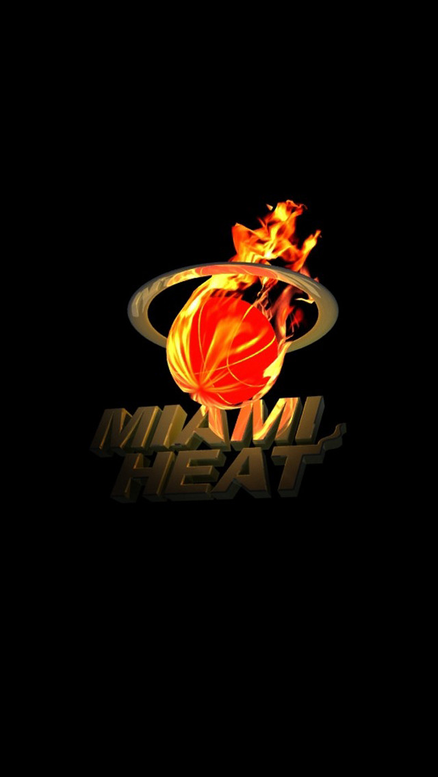 Basketball flames miami heat gold free wallpaper - medium preview image