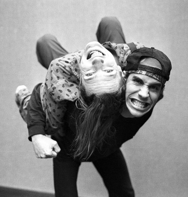 Man holding woman upside down free wallpaper - medium preview image