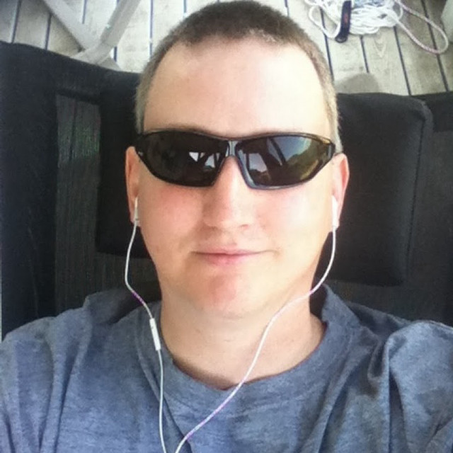 Man sunglasses headphones sitting chair free wallpaper - medium preview image