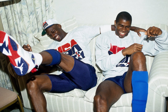 Two men couch feet up free wallpaper - medium preview image