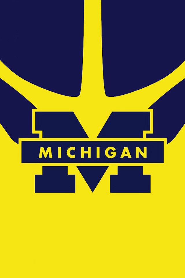 Michigan university logo yellow background free wallpaper - medium preview image