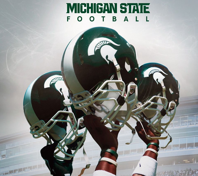 Michigan state football helmets field free wallpaper - medium preview image