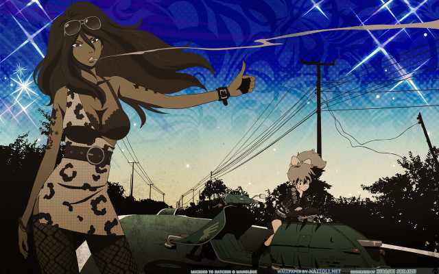 Woman knife car man gun free wallpaper - medium preview image