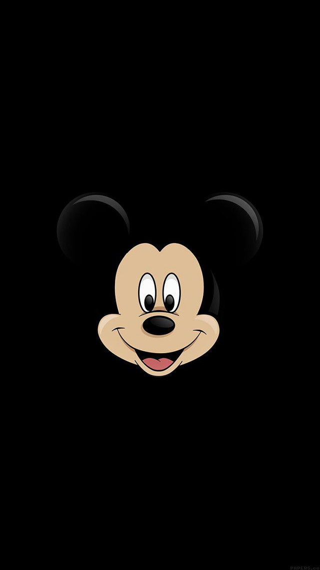 Mickey mouse face black background free wallpaper - medium preview image
