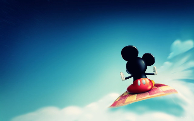 Mickey mouse parachute red ball free wallpaper - medium preview image
