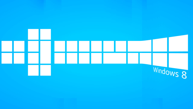 Blue background white window8 logo free wallpaper - medium preview image