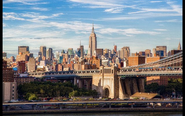 Bridge city background river crossing free wallpaper - medium preview image