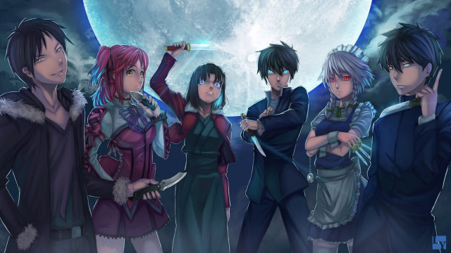 Anime characters full moon knives free wallpaper - medium preview image