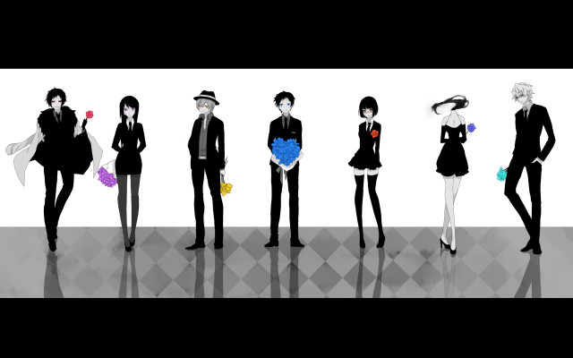 Group people standing white wall #2 free wallpaper - medium preview image