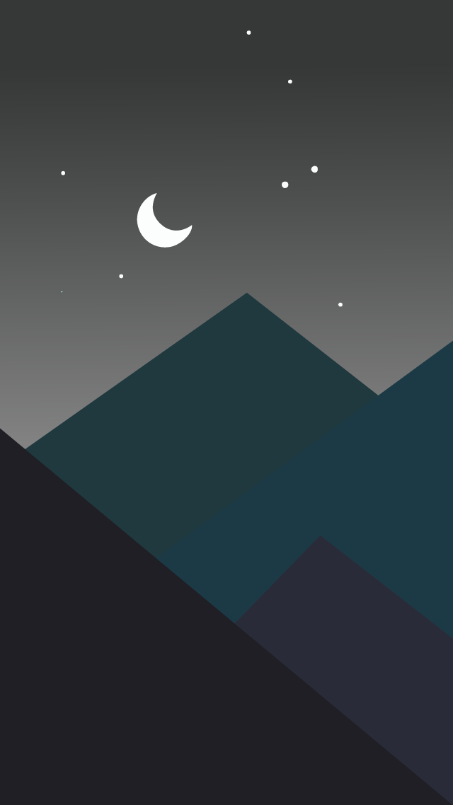 Night sky stars moon mountain free wallpaper - medium preview image