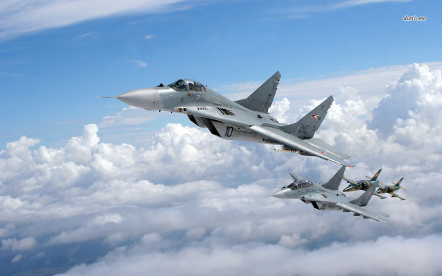 Fighter jets flying sky above #3 free wallpaper - medium preview image