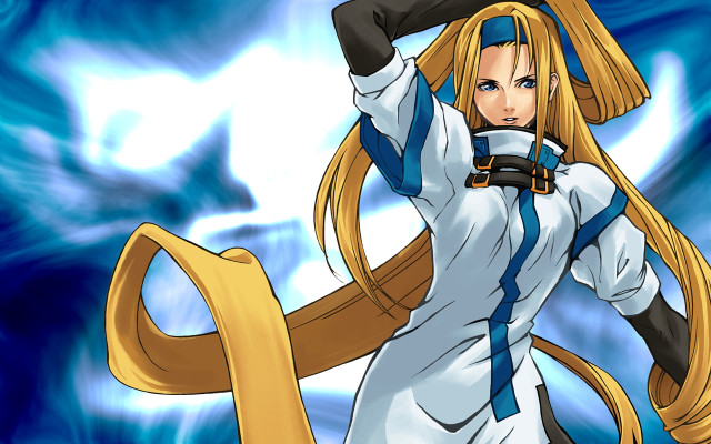 Woman white outfit yellow ribbon free wallpaper - medium preview image