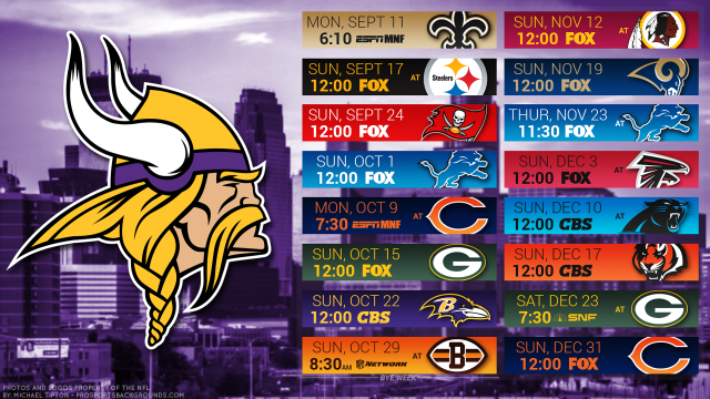 Nfl schedule poster cityscape blonde free wallpaper - medium preview image