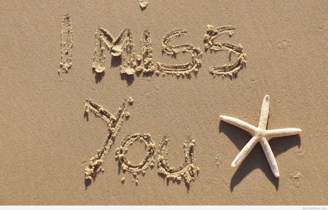 Starfish sand miss you written free wallpaper - medium preview image
