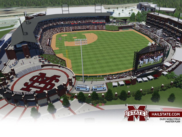 Baseball stadium large field rendering free wallpaper - medium preview image