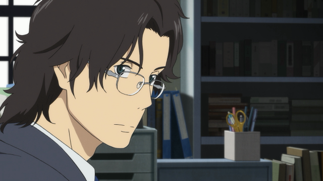 Man glasses book shelf room free wallpaper - medium preview image