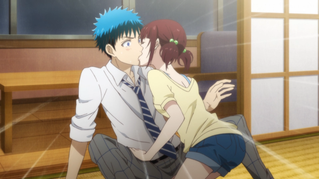 Man woman kissing room window free wallpaper - medium preview image