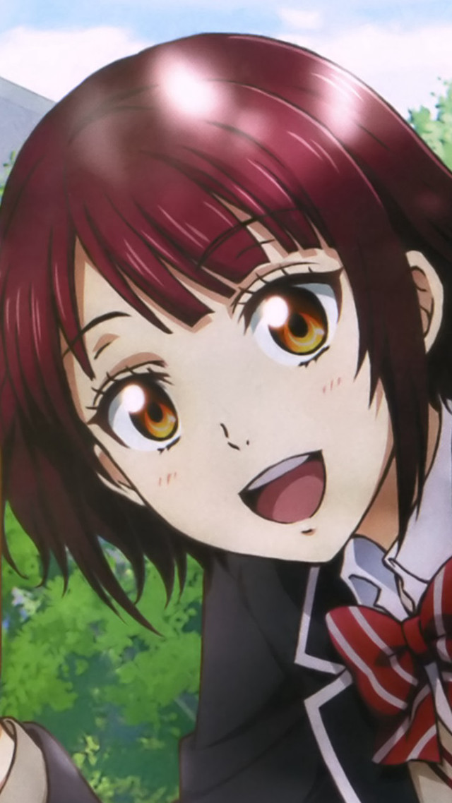Red haired girl bow tie free wallpaper - medium preview image