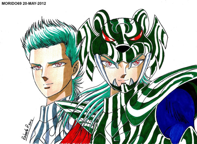Anime characters green hair red free wallpaper - medium preview image