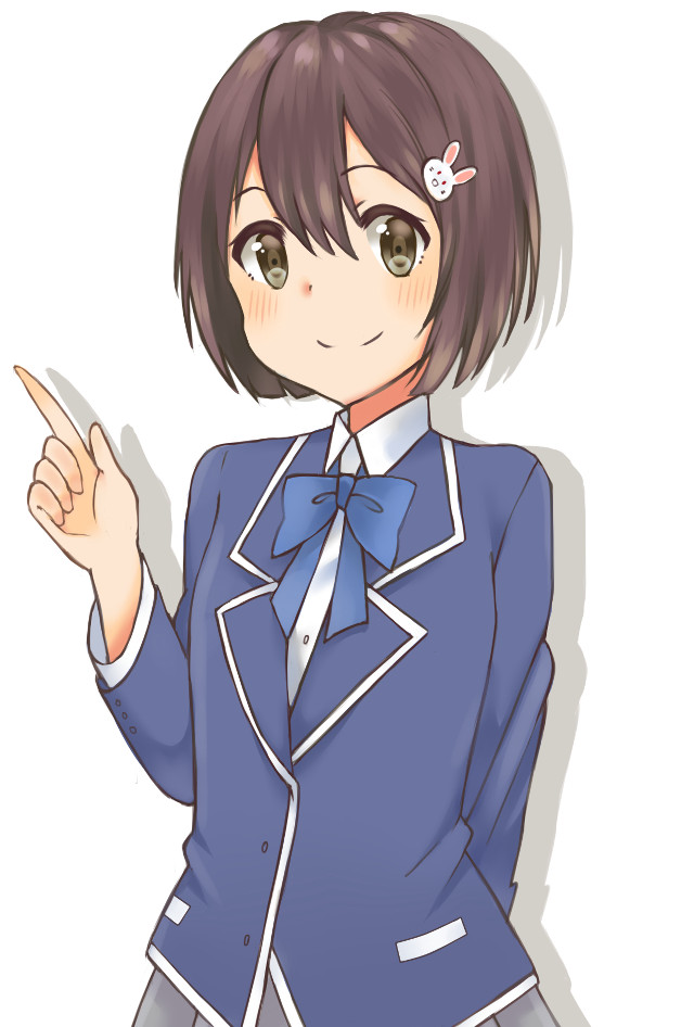 Girl blue suit bow tie free wallpaper - medium preview image