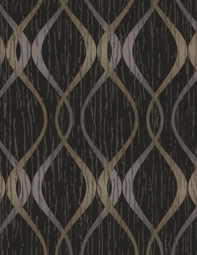 Black gold wallpaper wavy lines #2 free wallpaper - medium preview image