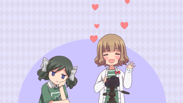 Anime girls hearts camera foreground free wallpaper - medium preview image